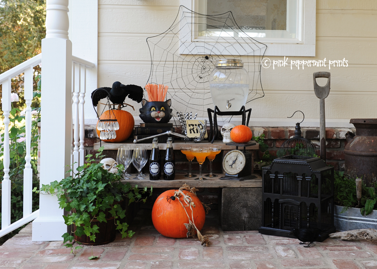 Halloween Party for Pottery Barn: Bone Appetit Drink Station — Pink Peppermint Design