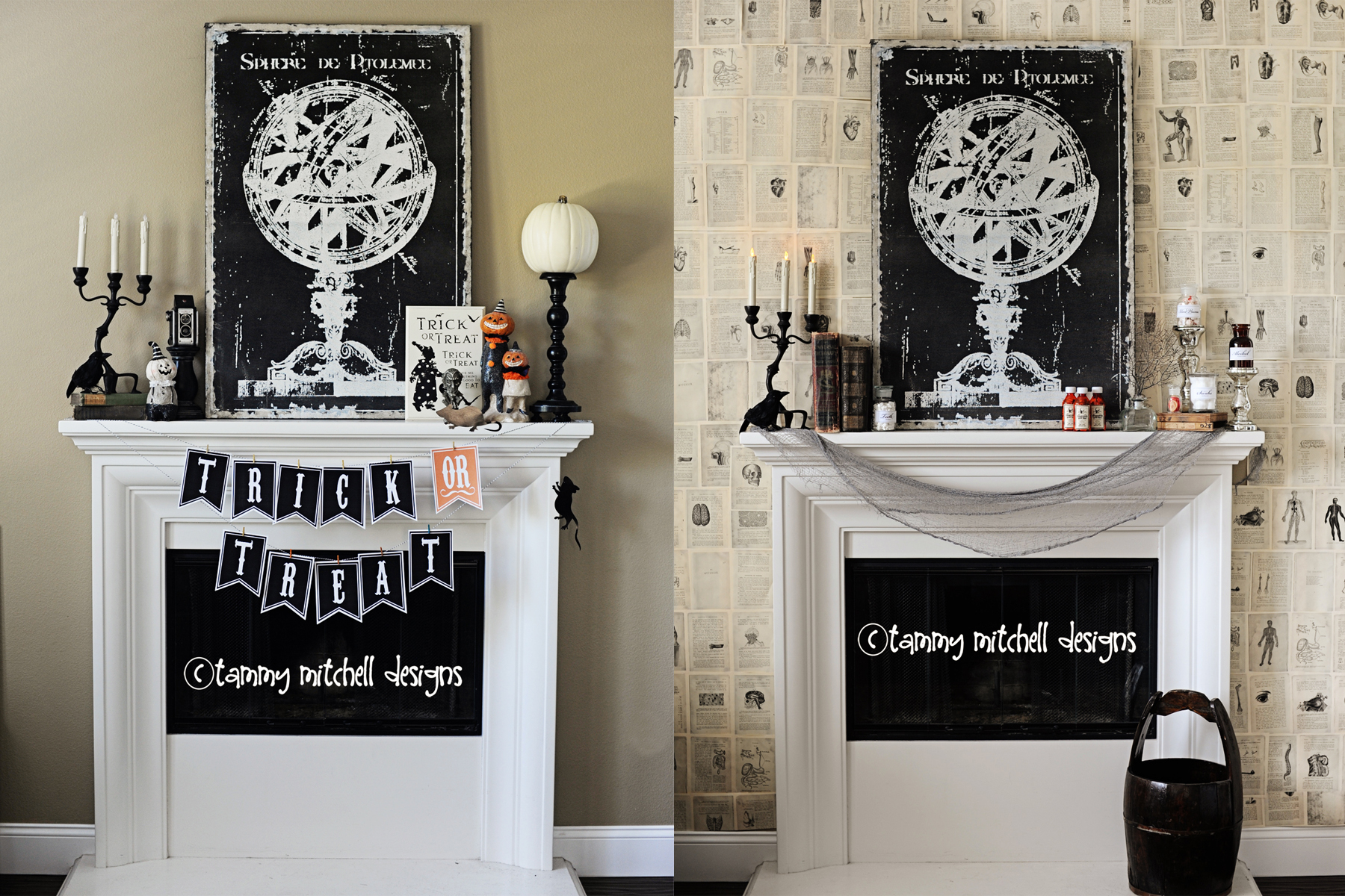 Halloween Parties: DIY Party Decorations: The Halloween Wall Paper — Pink Peppermint Design