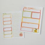 Weekly meal plan and daily planner