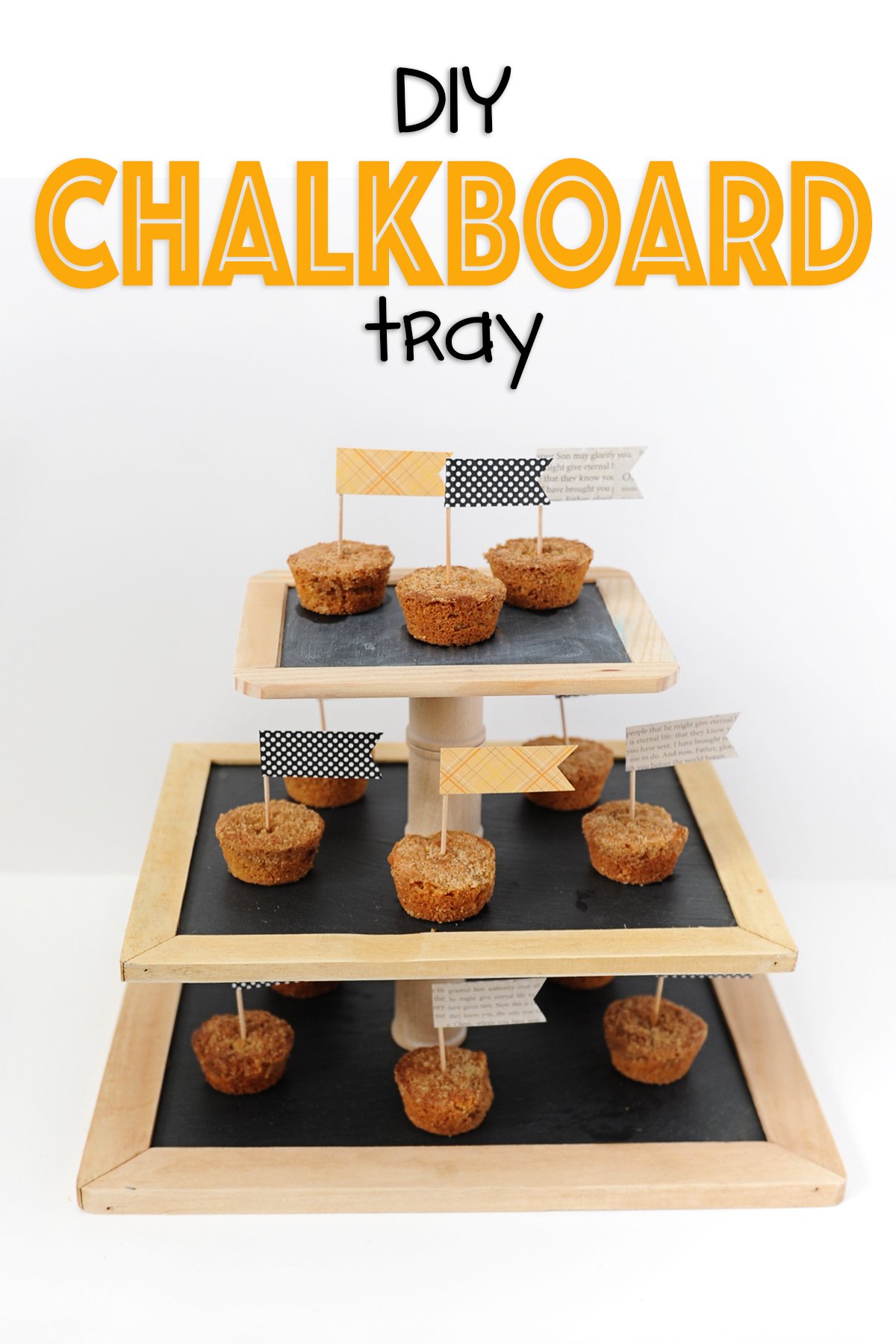 Diy chalkboard tray