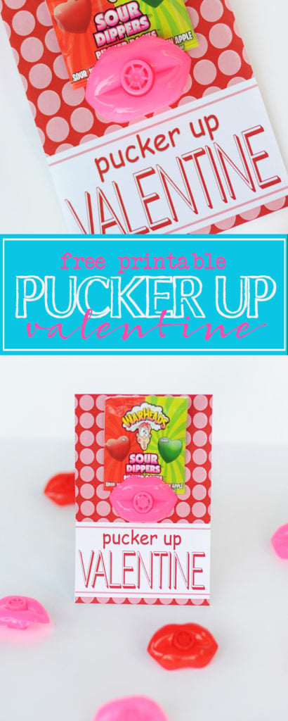 pucker up valentine printable