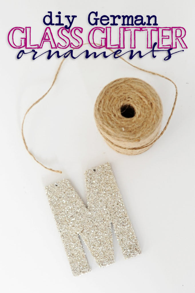 german glass glitter ornaments diy