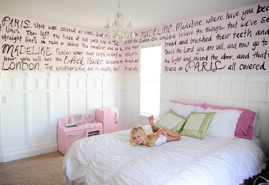 bedroom wall paint designs for girls