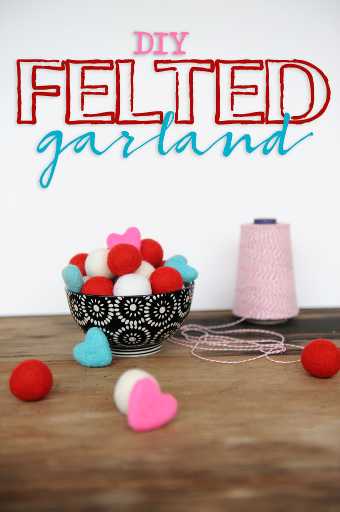 Diy felted garland