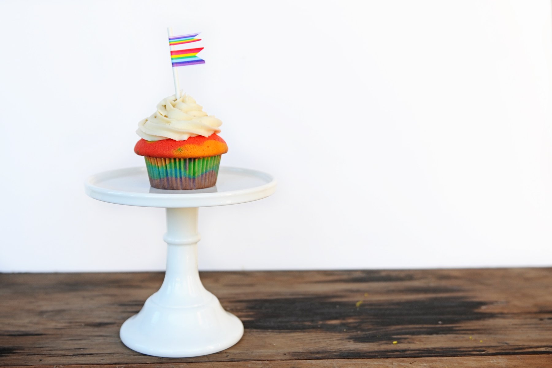 Rainbow cupcake header