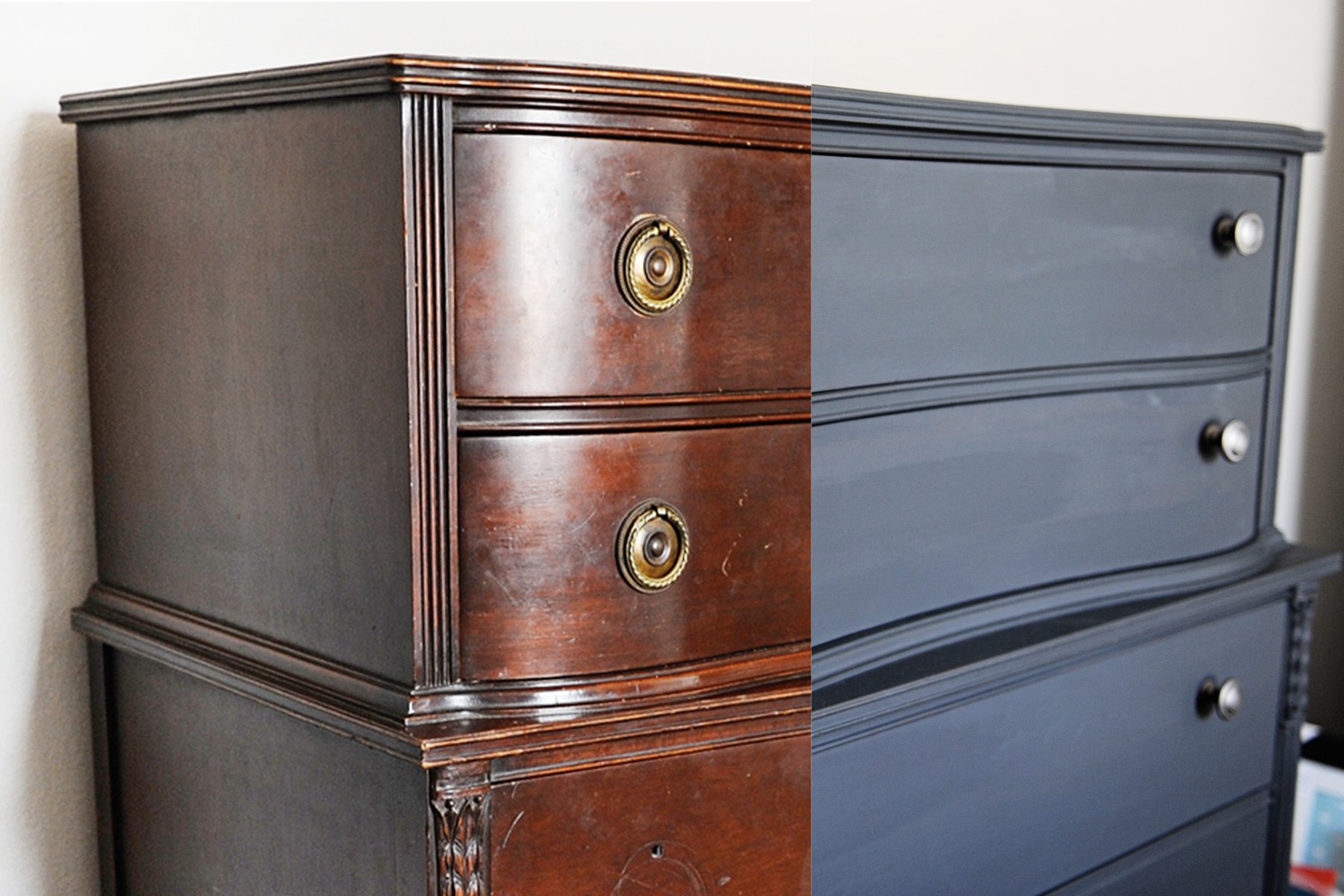 Pink Painted Dresser Makeover- Stripping and Blending Paint Using Chalk  Paint 