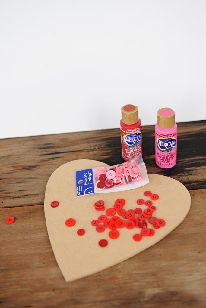 Heart Shaped Decorations to Make : Wood Button Heart — Pink Peppermint