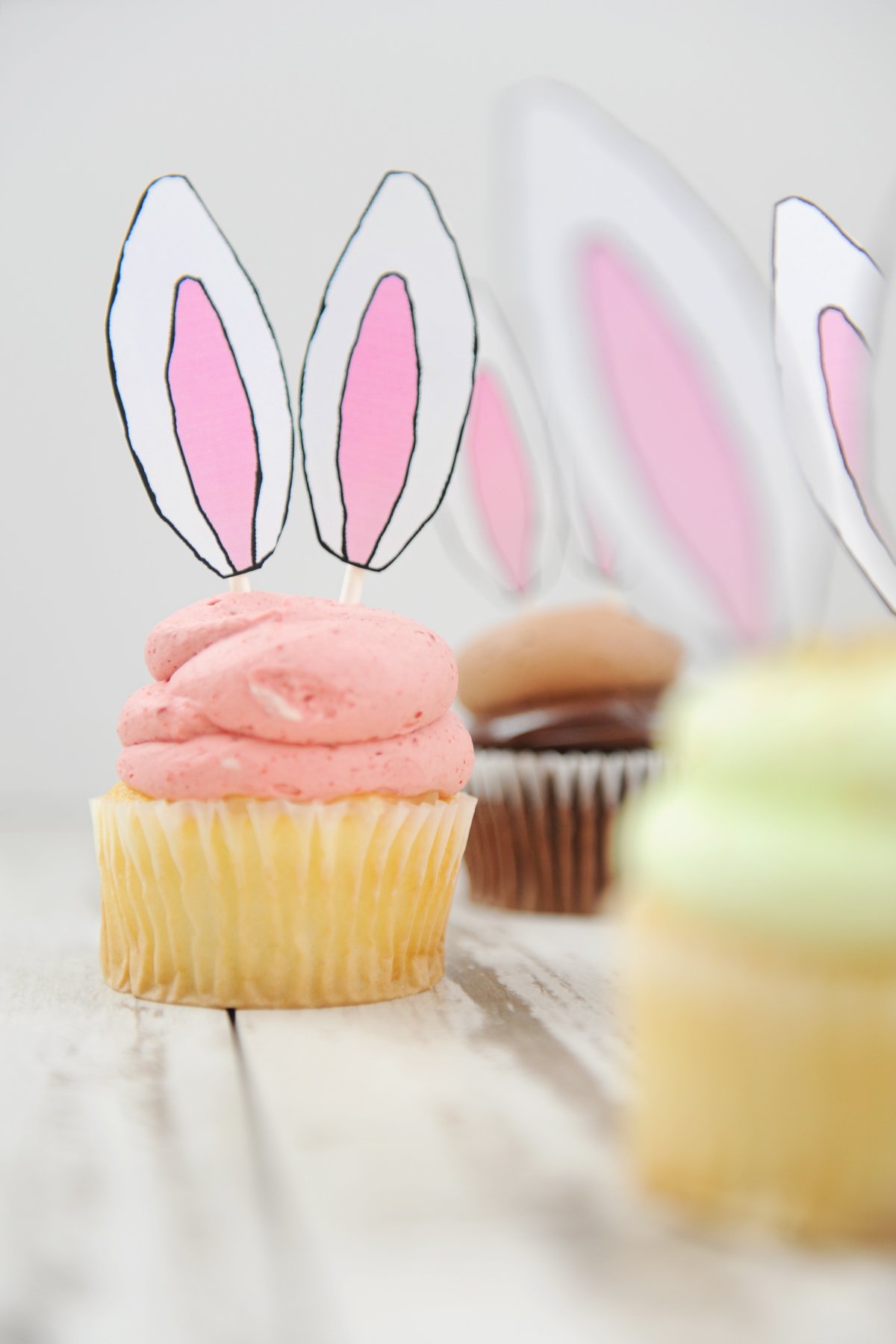 Bunny ear cupcakes 1