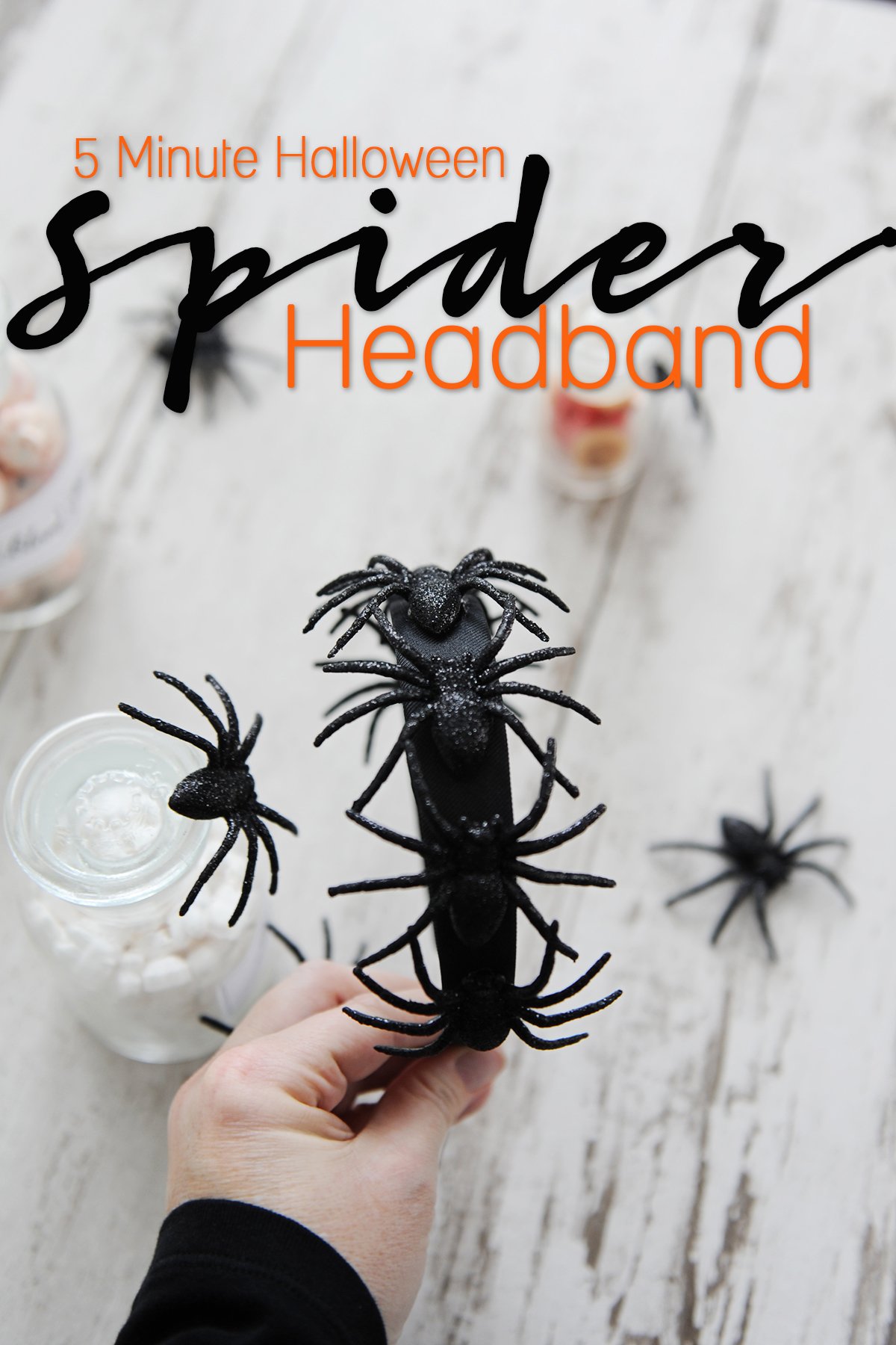 5 minute halloween spider headband diy