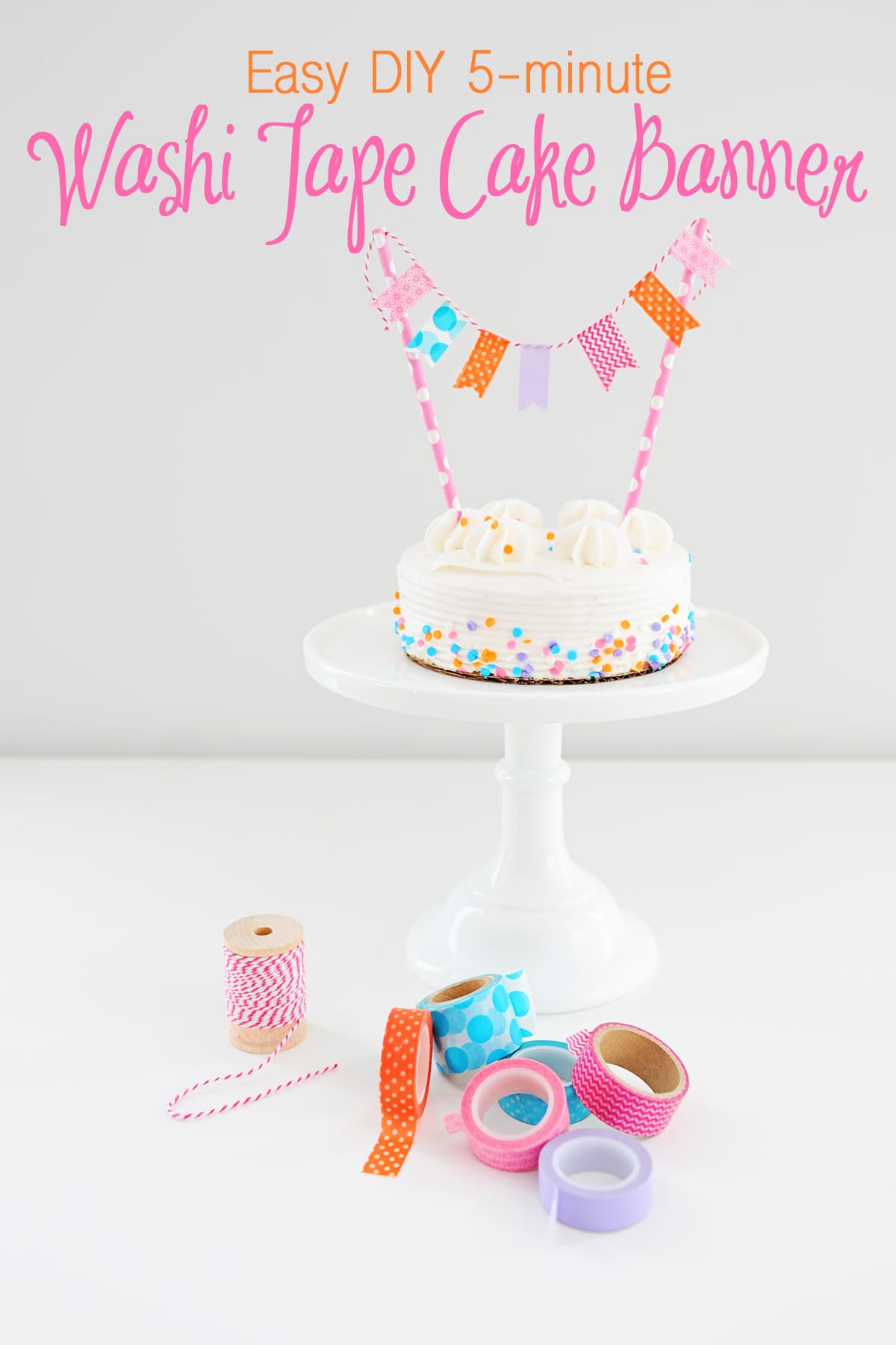 Star and Banner Cake Topper (with free printables)