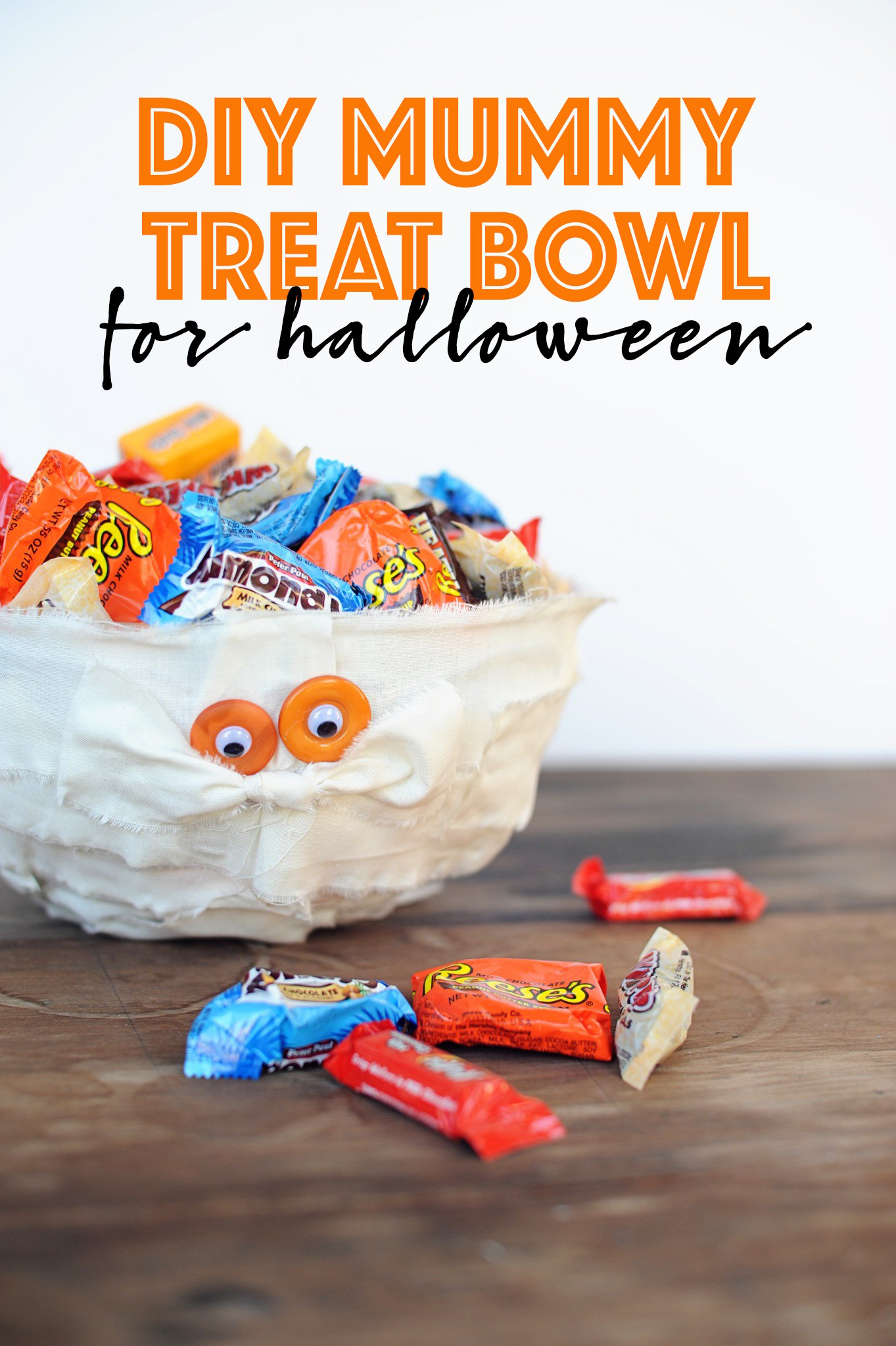 diy mummy bowl for halloween