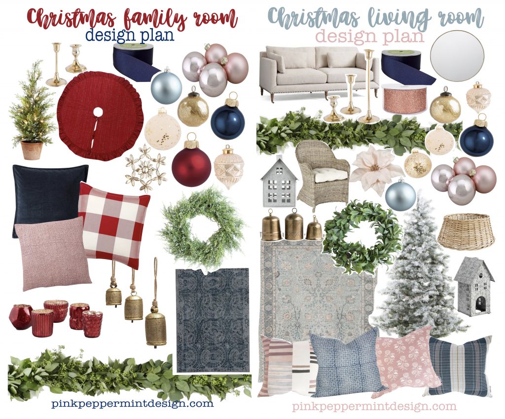 Family Room Christmas Decorating Ideas — Pink Peppermint Design
