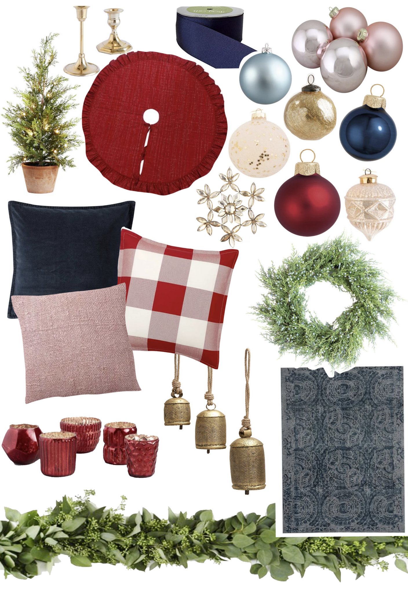 Family Room Christmas Decorating Ideas — Pink Peppermint Design