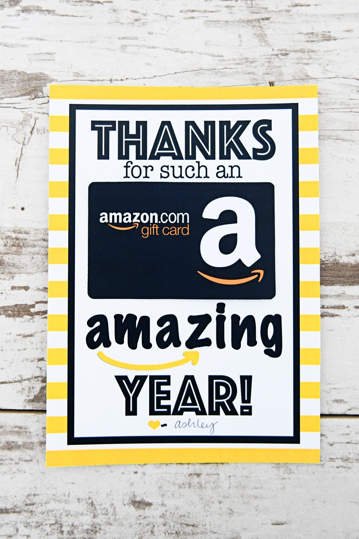 PRINTABLE Amazon Gift Card Holder Teacher Appreciation