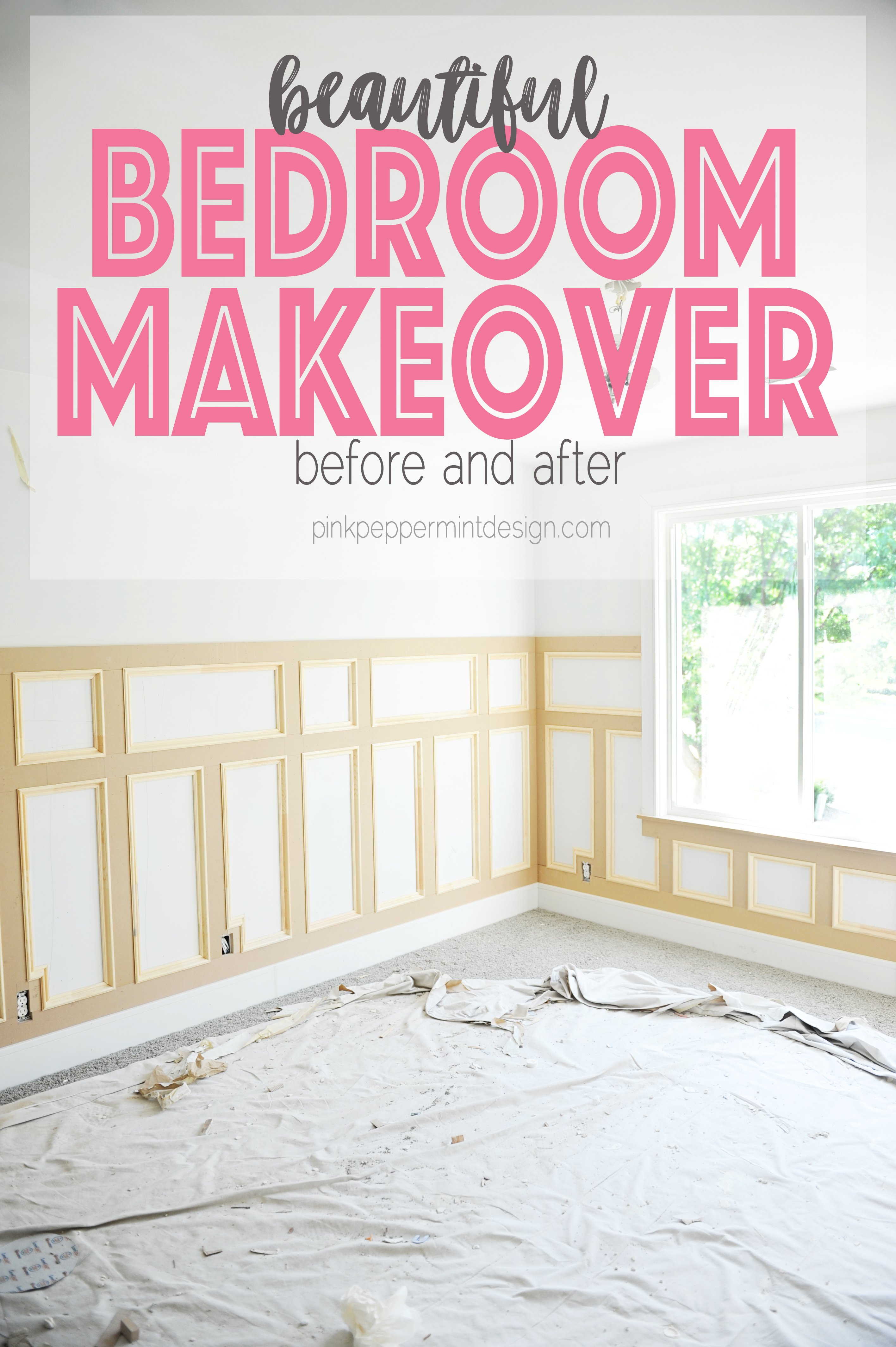 Bedroom makevoer before and after