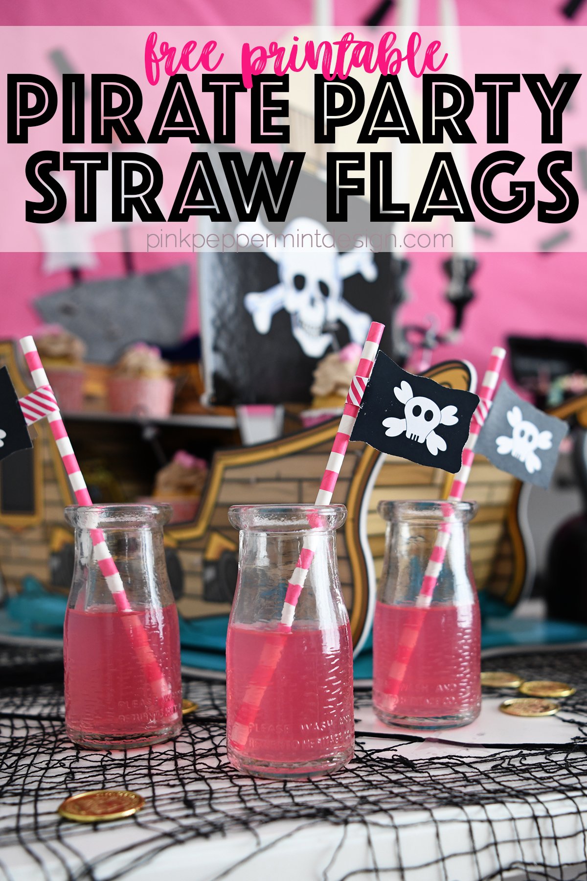 Free printable pirate party flags