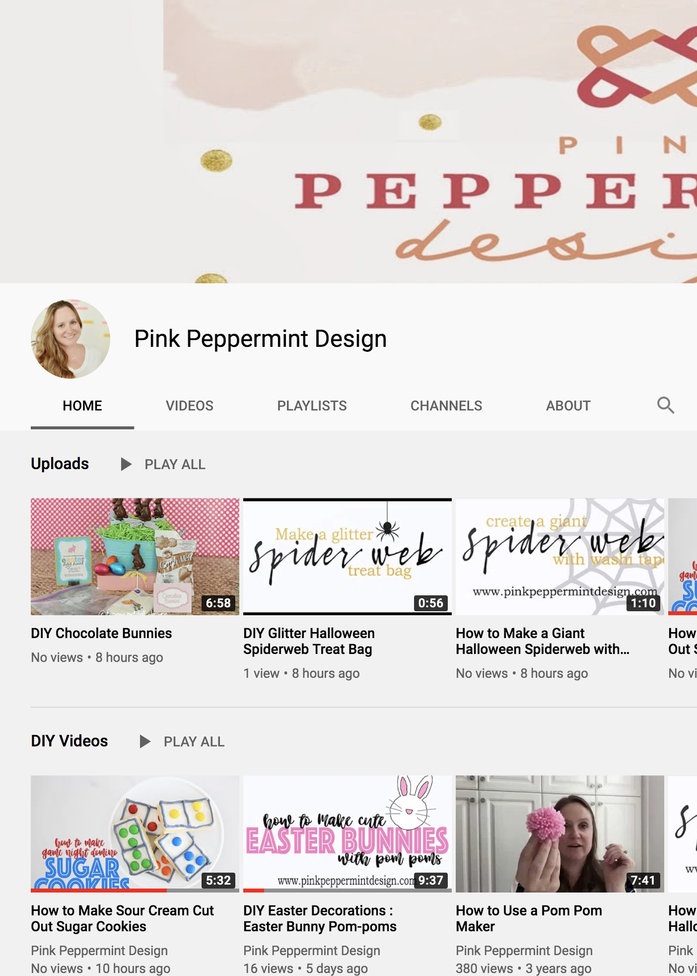 Pink Peppermint Design's YouTube Channel