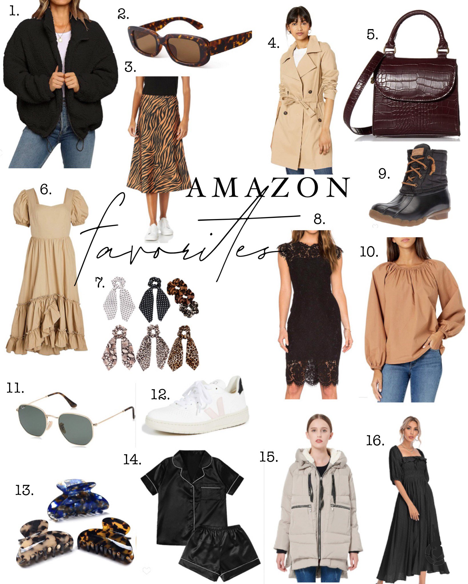 Amazon fashion favorites numbered