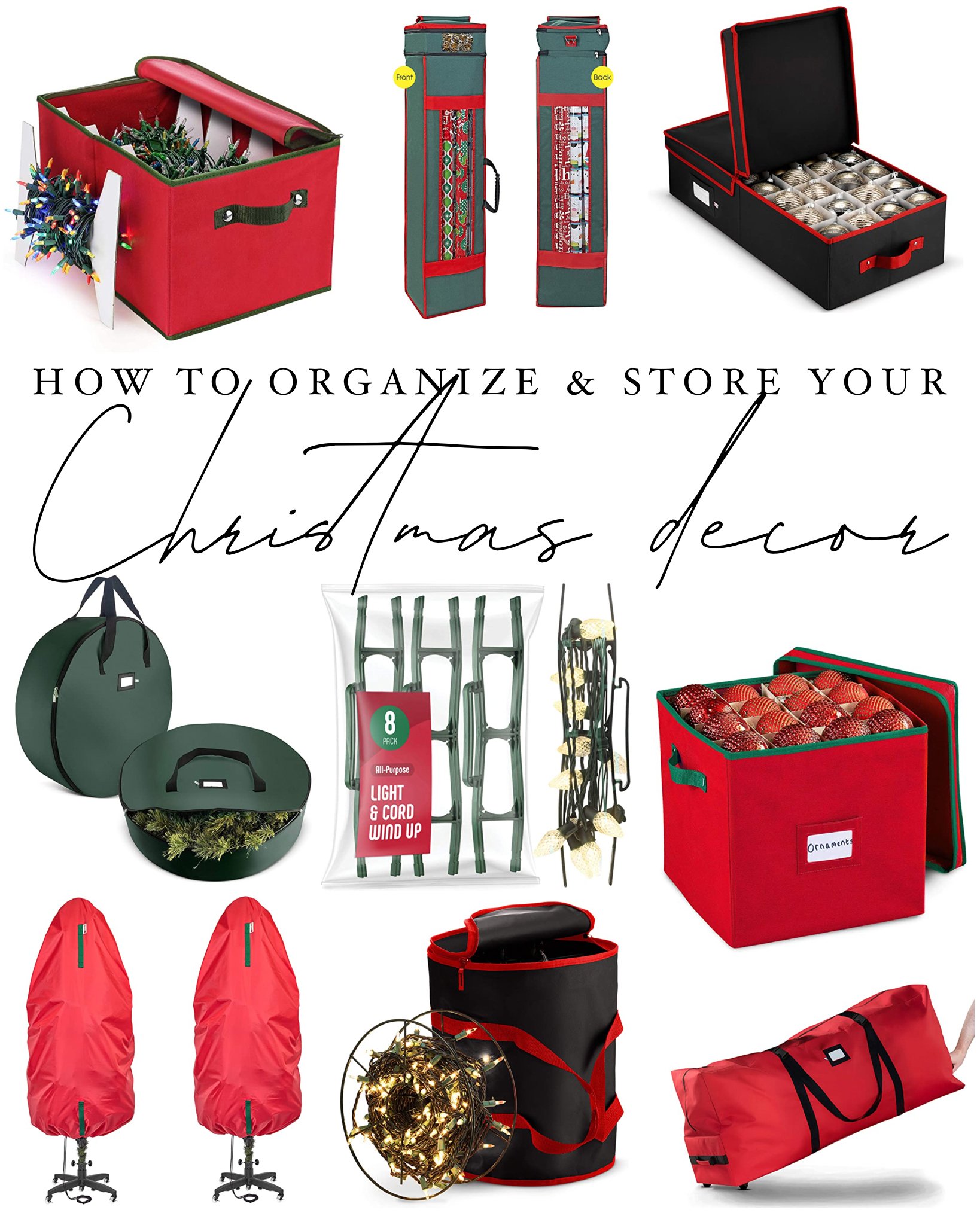 how to organize your christmas decor