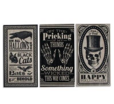 vintage halloween signs