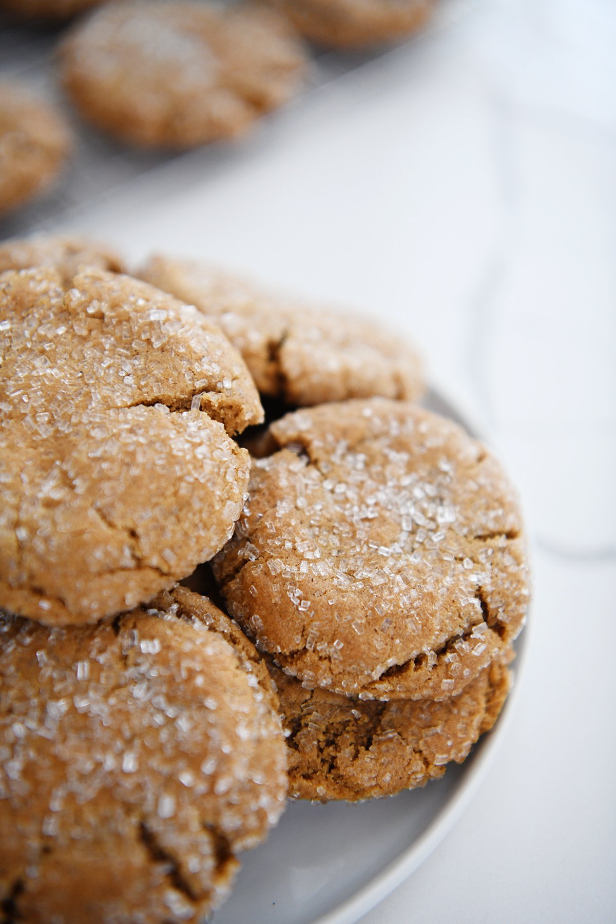 soft and chewy ginger molasses cookies