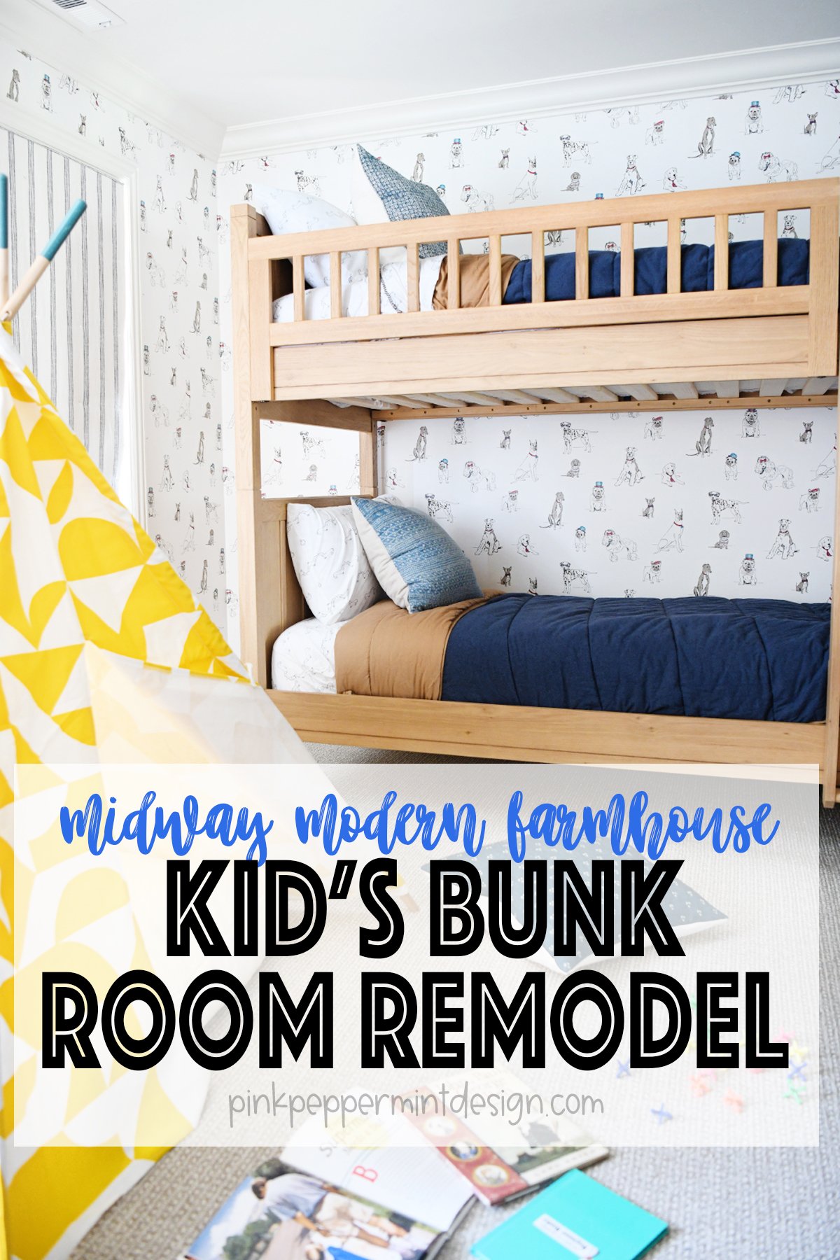 midway kids bunk room remodel