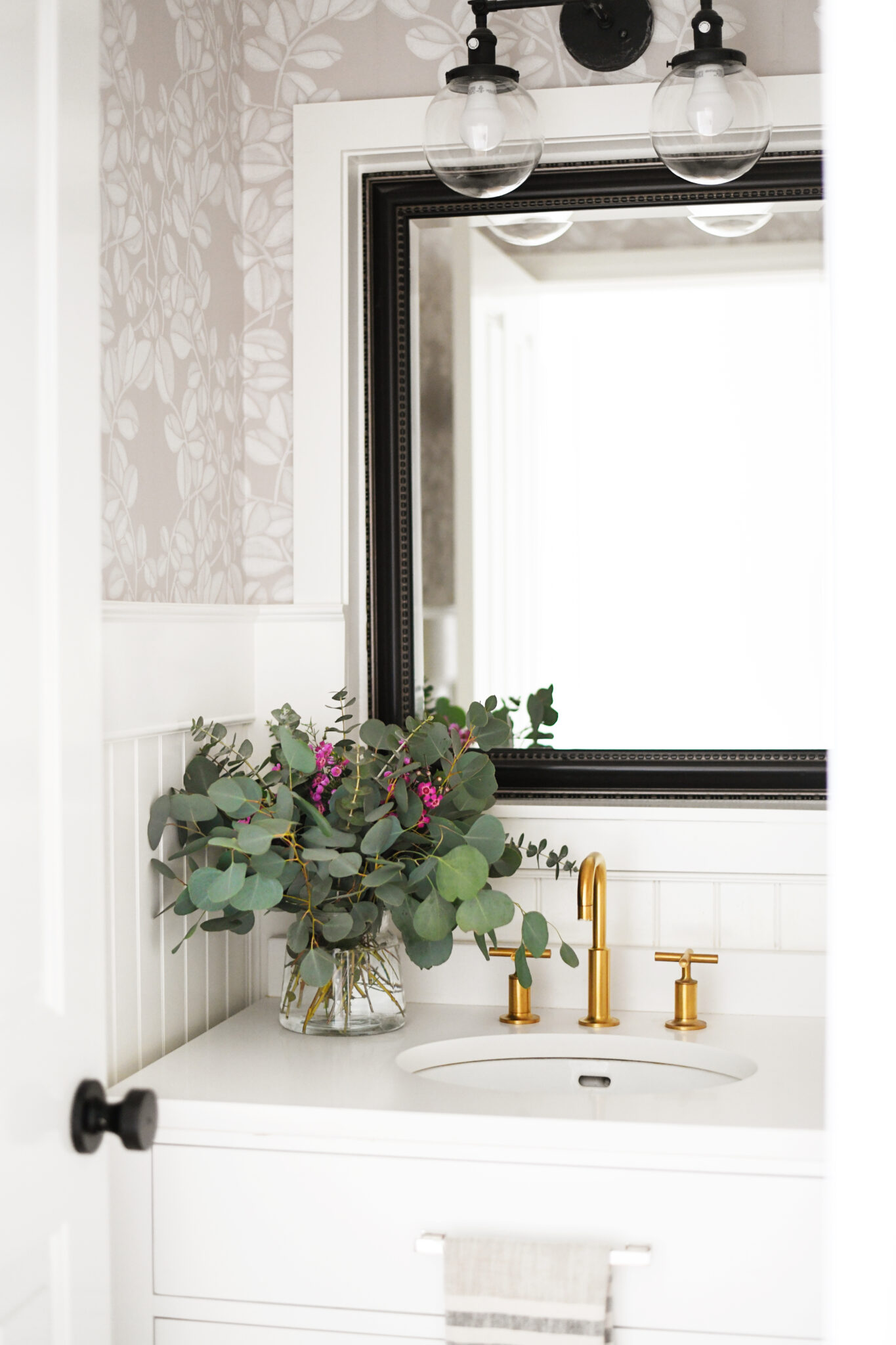 Powder Bathroom Renovation Before & After : OC Ranch Reno — Pink ...