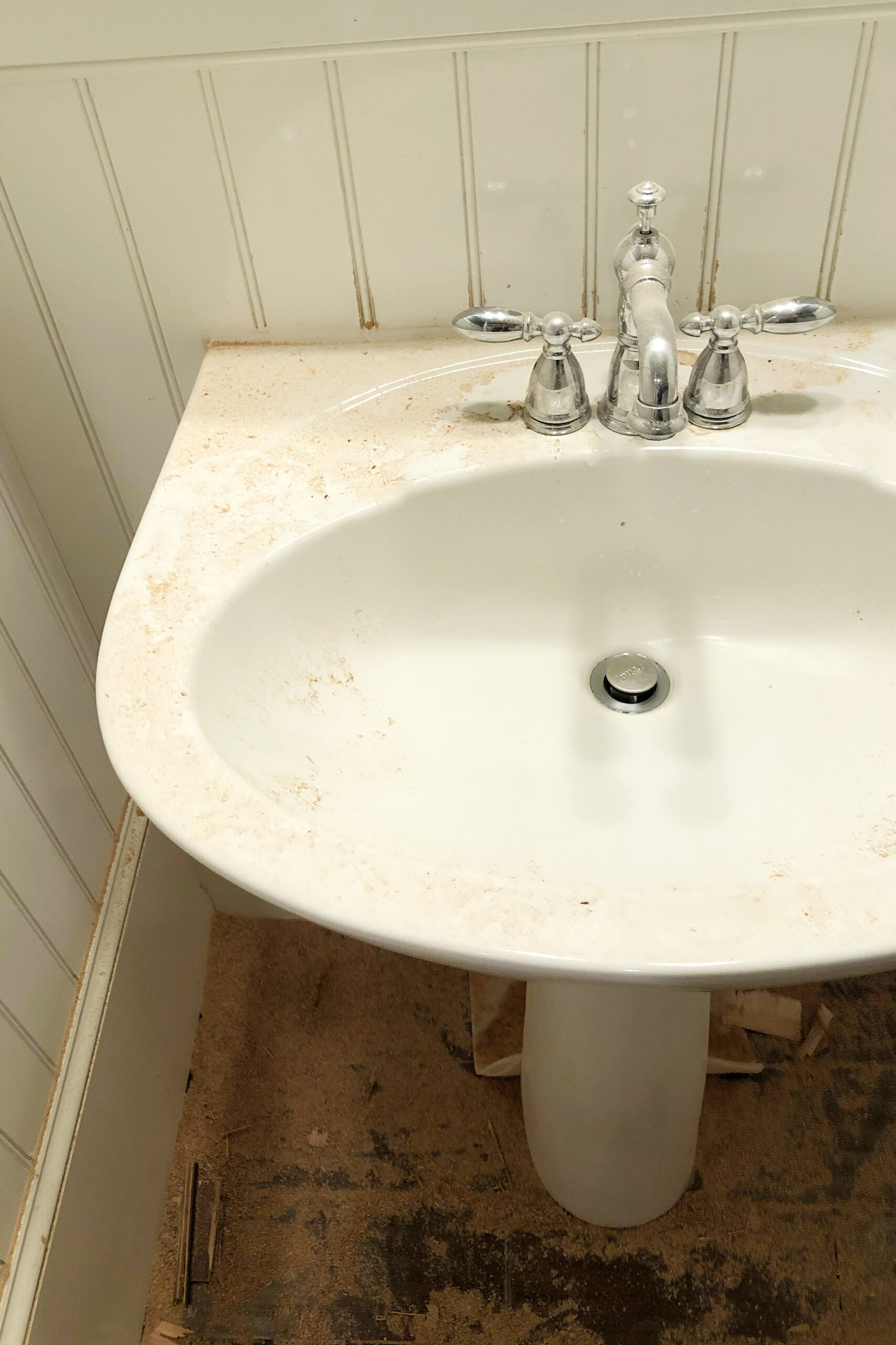 Powder Bathroom Renovation Before & After : OC Ranch Reno — Pink ...