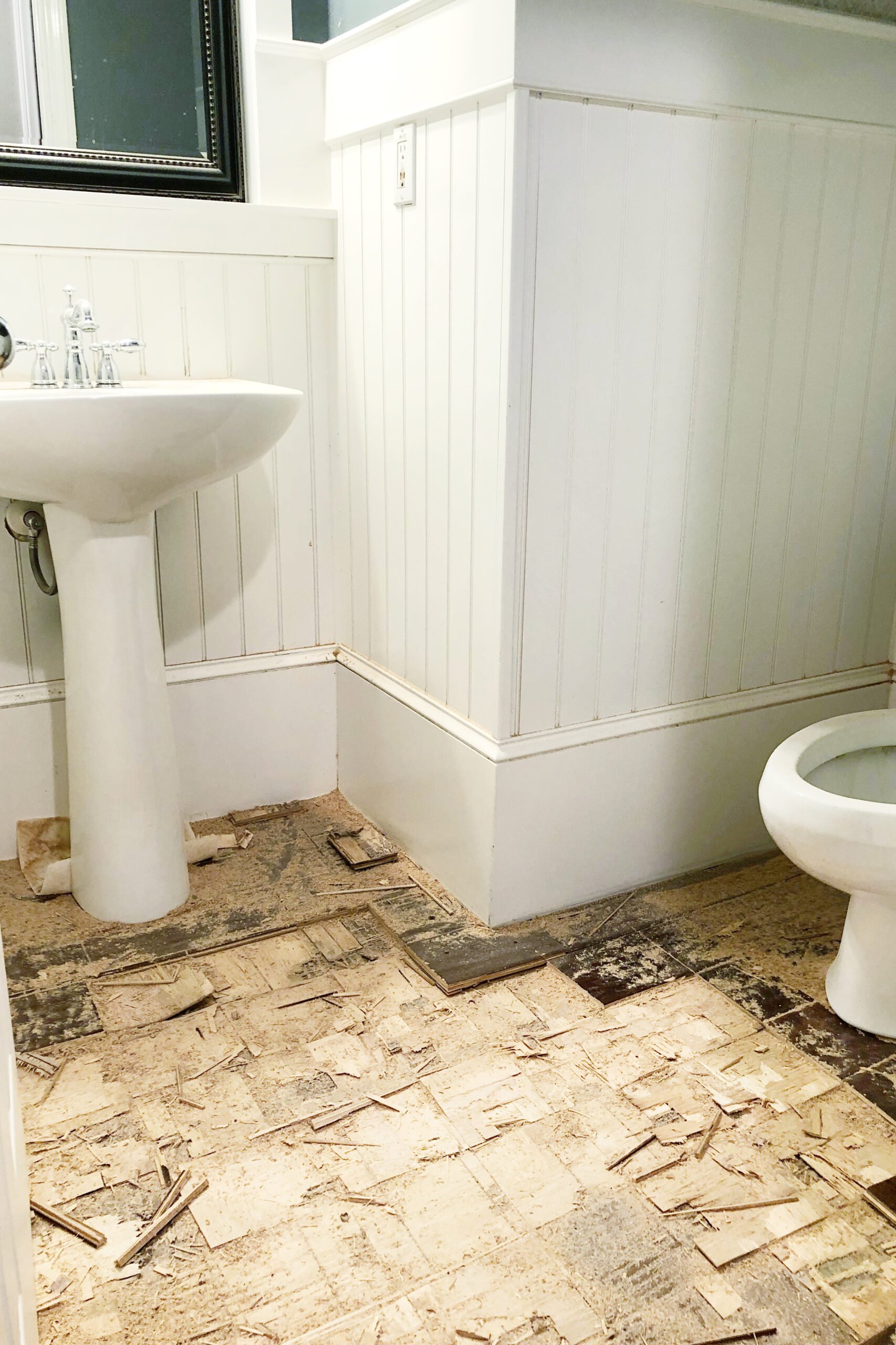 Powder Bathroom Renovation Before & After : OC Ranch Reno — Pink ...