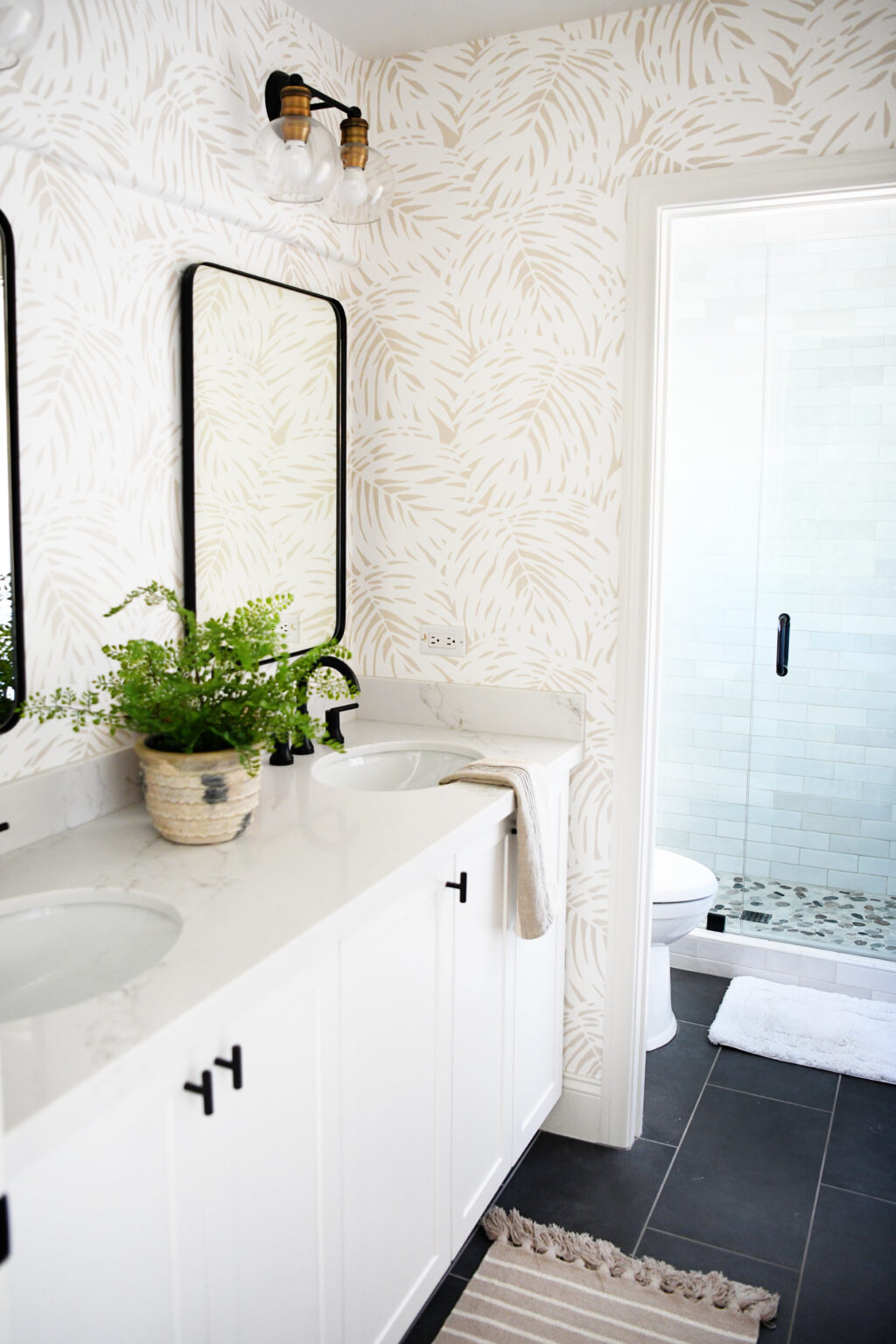 Small Bathroom Wallpaper Ideas : The OC Guest Bath Remodel — Pink ...