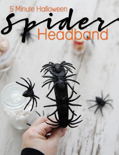 5 minute halloween spider headband diy