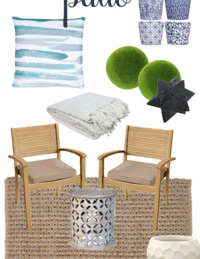 A coastal inspired patio design board via life on virginia street 585x1024