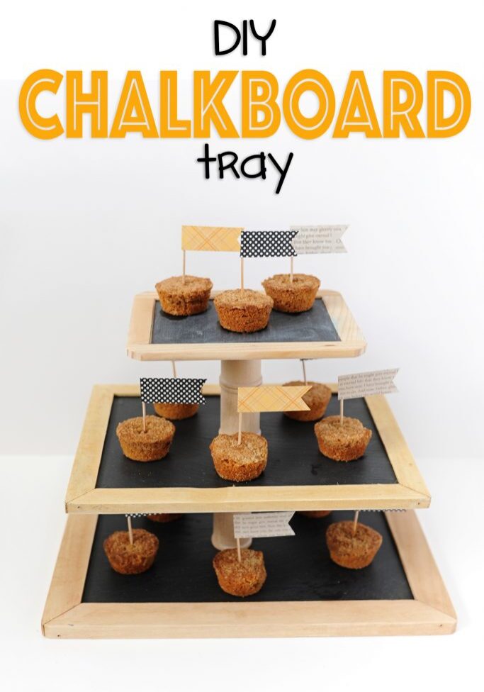 Diy chalkboard tray