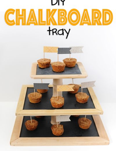 Diy chalkboard tray