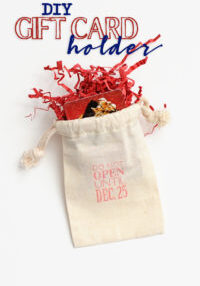 Diy christmas gift card holder