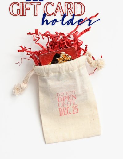 Diy christmas gift card holder