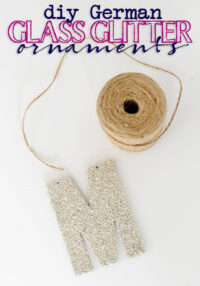 German glass glitter diy ornaments