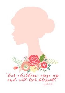 Mothers day silhouette print
