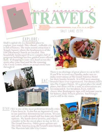 Pink peppermint travels salt lake city travel guide