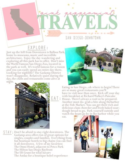 Pink peppermint travels san diego downtown