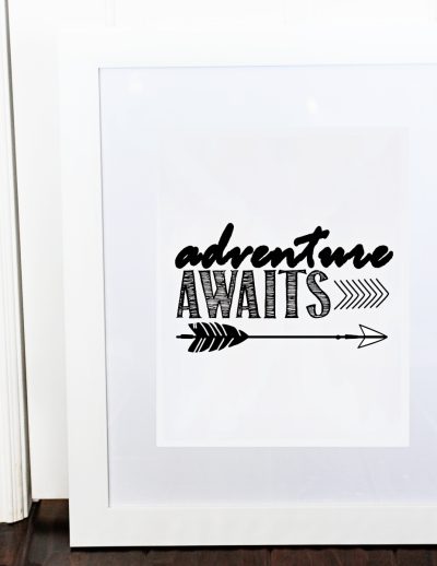 Adventure awaits framed