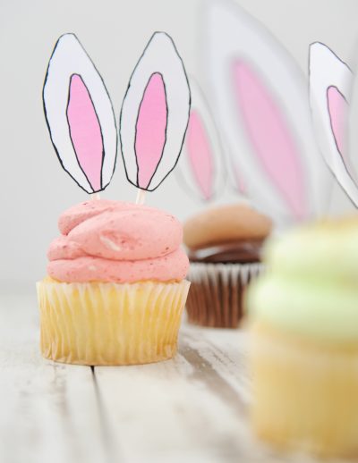 Bunny ear cupcakes 1