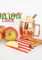 Caramel apple cider with text copy