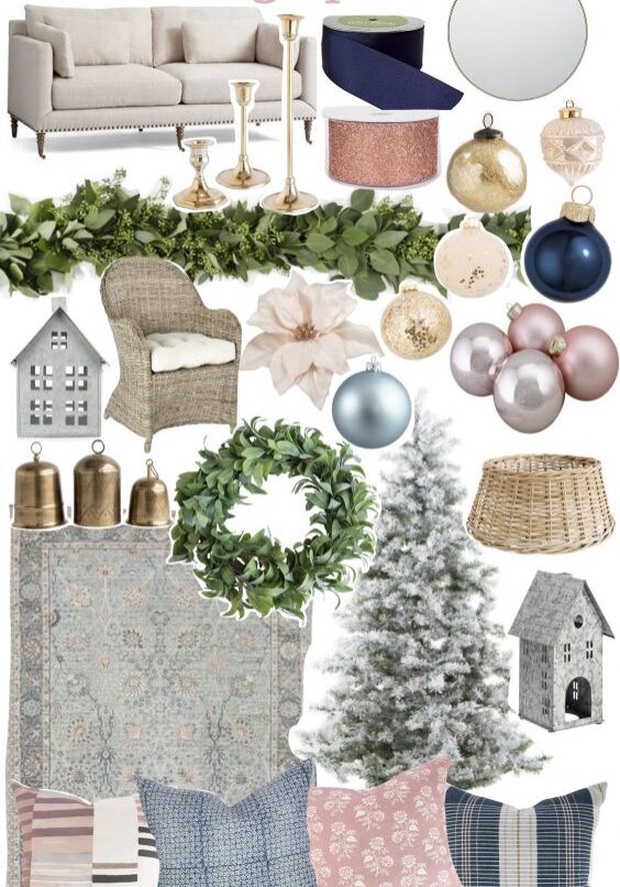 Christmas living room design plan