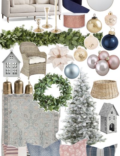 Christmas living room design plan