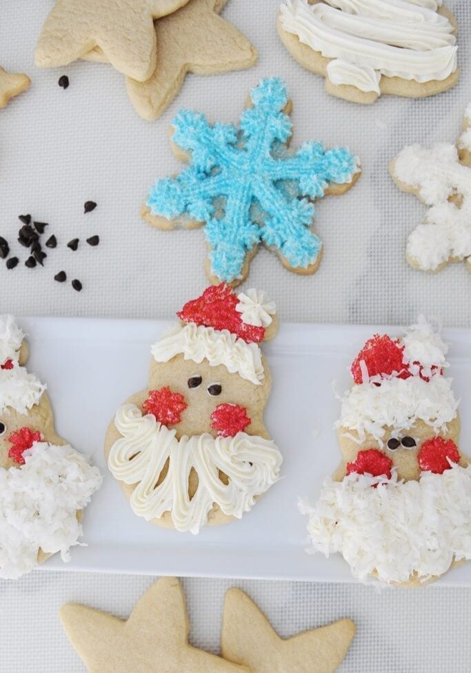 Diy santa christmas cookies