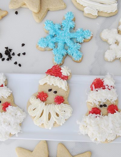 Diy santa christmas cookies