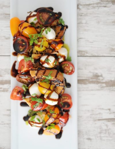 Easy burrata and heirloom tomatoes appetizer recipe