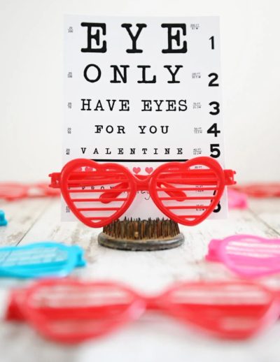 eye chart free printable valentine card