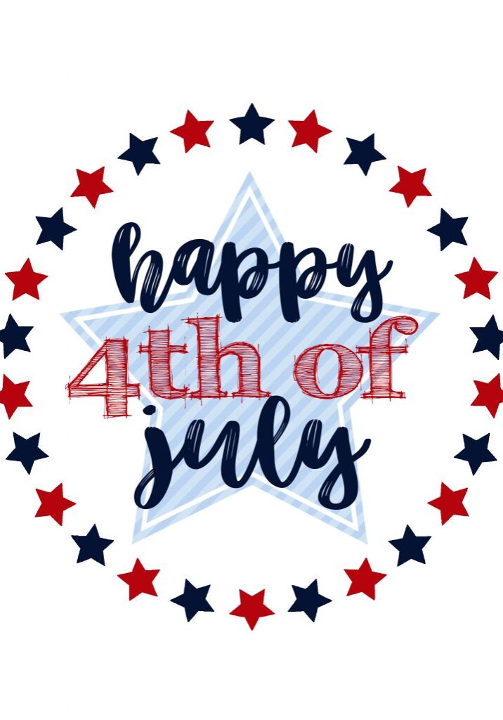 Happy 4th of july printable